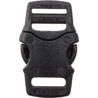日本紐釦貿易 Y.K.K プラスチックパーツ プラパーツ バックル 黒 10mm巾 5個入 LB10-580 1セット5袋(1袋5個入、（直送品）