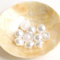 日本紐釦貿易 パール半丸ボタン 10個入 φ15mm ホワイト LW4493-15 1セット5袋(1袋あたり10（直送品）
