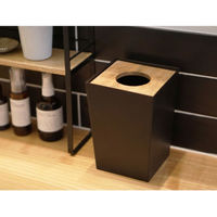 ポッシュリビング ダストボックス スクエアS　W12×D12×H17cm マンゴーウッド/アイアン 41319 1個（直送品）