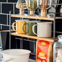 ポッシュリビング デスクラック W40×D10×H30.5cm マンゴーウッド/アイアン 41324 1個（直送品）