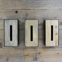 ポッシュリビング ティッシュケース W26.5×D13.5×H8cm マンゴーウッド/アイアン 41317 1個（直送品）