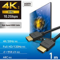 HDMI ケーブル ハイスピード 1m 4K 30Hz ARC ブラック DH-HD14E10BK2 エレコム 1個