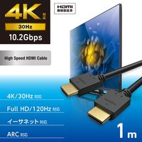 HDMI ケーブル ハイスピード 1m 4K 30Hz ARC ブラック CAC-HD14E10BK3 エレコム 1個