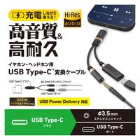タイプC イヤホンジャック 変換 DAC 搭載 高耐久 PD対応 ブラック MPA-C35DSPDBK エレコム 1個