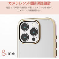 iPhone16 Pro ケース ソフト 衝撃吸収 メタリックライン ピンク PM-A24CUCTMLPN エレコム 1個（直送品）