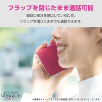 らくらくスマートフォン a ケース レザー 手帳型 超軽量 花柄 ディープピンク PM-F243PLFUJPND エレコム 1個（直送品）