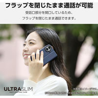 Google Pixel 9 Pro XL ケース レザー 手帳型 超軽量 ネイビー PM-P243PLFUNV エレコム 1個（直送品）