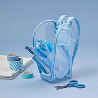 レイメイ藤井 デテクールクリア ペンケース ブルー FY1267A 1個（直送品）