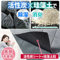 アストロ 活性炭と珪藻土入り除湿シート シングル2枚組 615-45 1セット(2枚)（直送品）