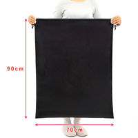 アストロ ポリエステル巾着 ブラック 90×70cm 820-83 1枚（直送品）