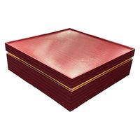 九州パール紙工 紙 重箱 8寸1段本体蓋 朱(10セット)おせち重箱 仕切は別売り 00W005291-2 1袋(10個セット)（直送品）