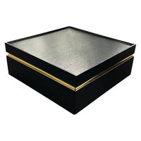 九州パール紙工 紙 重箱 7寸1段本体蓋 黒(10セット)おせち重箱 仕切は別売り 00W005331-1 1袋(10個セット)（直送品）