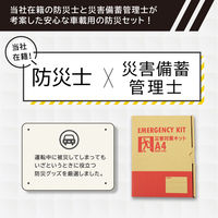 車載用防災セット A4ボックスタイプ 10セット 防災セット 防災グッズ 非常用持ち出し袋 運転中 車 渋滞（直送品）