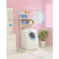 アイリスオーヤマ バッグ付きランドリーラック　ホワイト HLRー192B 1セット（3台）