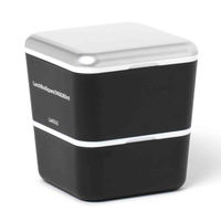 2段スクエアランチボックス ブラック LAKOLE/ラコレ