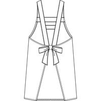 セブンユニフォーム H型胸付きエプロンサイズ M カーキ GT7013-4 1セット(3着)（直送品）