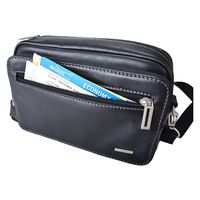 スワン SAXON 牛革ショルダーバッグ横型 5043 ブラック 1個（直送品）