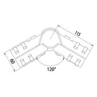 ＮＴＹ　単管用ジョイント　ＮＴＹーＴＡ１２０ 「ＮＴＹーＴＡシリーズ」　1個（直送品）