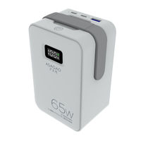 モバイルバッテリー リン酸鉄 69Wh LEDライト搭載 最大65W ASAGAO アスモ AS69 1個