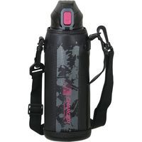 ゼット学校体育 ダイレクトボトル 1100 ポーチ付 ピンク×ブラック ZP181 1セット(1本入×1)（直送品）