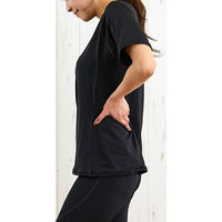 VENEX(ベネクス) リチャージ＋ 【一般医療機器】ショートスリーブ レディース L ブラック×ブラック 6434 1枚（直送品）