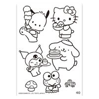 トーヨー デラックスポケットぬりえ サンリオキャラクターズ B6 309456 1セット(1冊×10)（直送品）