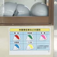 エスコ 300x450mm ヘルメット識別標識 EA983BV-81A 1セット(3セット)（直送品）