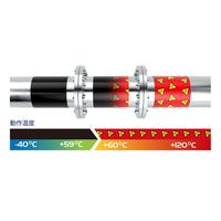 エスコ ー40~120°C/ 50mm x 5m 高温警告テープ EA722ZY-61 1巻（直送品）