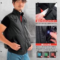 7.4V胸スイッチ式空調ベストR静電服(JISーT8118適合品)服のみ LLーXLサイズ MESH-BR-T8118-1-LLXL 1着（直送品）
