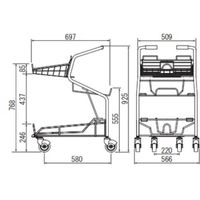 大和産業 カゴ3個載せカート PY983AEーC100 1台 537-8592（直送品）