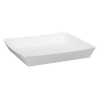 ノーブランド 食品用 紙トレー 耐油耐水 白 600枚セット 間口146×146mm FT33-0600-AS 1セット(600枚入)（直送品）