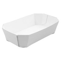 ノーブランド 青果用 紙トレー 白 400枚セット 間口173×97mm 高さ40mm FT39-0400-AS 1セット(400枚入)（直送品）