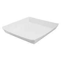 ノーブランド 食品用 紙トレー 耐油耐水 白 400枚セット 間口212×185mm FT35-0400-AS 1セット(400枚入)（直送品）