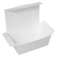 ノーブランド テイクアウト フードボックス 白 200枚セット 間口138×98mm FT45-0200-AS 1セット(200枚入)（直送品）