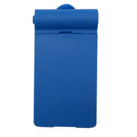 アイ・エス 吊り下げ ICカードケース(名刺対応可) ハードタイプ ひも収納式 青 INM-04 1パック