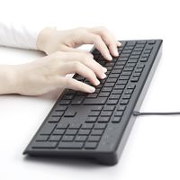 ナカバヤシ 有線静音フルキーボード　テンキー付　ブラック　　 FKBーU250BK 1個