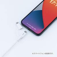 ナカバヤシ Lightning変換アダプタ付　TypeーC　PDケーブル　2m　ホワイト SCLーAD20W 1本
