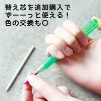 日本紐釦貿易 ノック式水性チャコペン 4.0mm芯 本体+芯(ピンク)1本入 SDY5437 1個