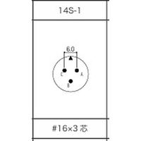 第一電子工業 MS非防水丸形 ウォールレセプタクル ハンダ付け結線用コネクタ オス 3芯 D/MS3100A14S-1P 1個（直送品）