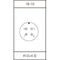 第一電子工業 MS非防水丸形 ウォールレセプタクル ハンダ付け結線用コネクタ オス 4芯 D/MS3100A18-10P 1個（直送品）