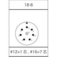 第一電子工業 MS非防水丸形 ウォールレセプタクル ハンダ付け結線用コネクタ メス 8芯 D/MS3100A18-8S 1個（直送品）