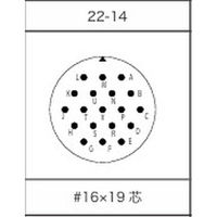 第一電子工業 MS非防水丸形 ウォールレセプタクル ハンダ付け結線用コネクタ オス 19芯 D/MS3100A22-14P 1個（直送品）