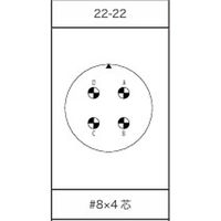第一電子工業 MS非防水丸形 ウォールレセプタクル ハンダ付け結線用コネクタ オス 4芯 D/MS3100A22-22P 1個（直送品）
