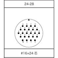 第一電子工業 MS非防水丸形 ウォールレセプタクル ハンダ付け結線用コネクタ メス 24芯 D/MS3100A24-28S 1個（直送品）