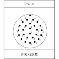第一電子工業 MS非防水丸形 ウォールレセプタクル ハンダ付け結線用コネクタ オス 26芯 D/MS3100A28-12P 1個（直送品）