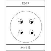 第一電子工業 MS非防水丸形 ウォールレセプタクル ハンダ付け結線用コネクタ メス 4芯 D/MS3100A32-17S 1個（直送品）