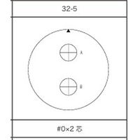第一電子工業 MS非防水丸形 ウォールレセプタクル ハンダ付け結線用コネクタ メス 2芯 D/MS3100A32-5S 1個（直送品）