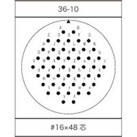 第一電子工業 MS非防水丸形 ウォールレセプタクル ハンダ付け結線用コネクタ メス 48芯 D/MS3100A36-10S 1個（直送品）