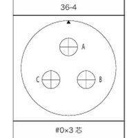 第一電子工業 MS非防水丸形 ウォールレセプタクル ハンダ付け結線用コネクタ オス 3芯 D/MS3100A36-4P 1個（直送品）