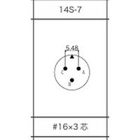 第一電子工業 MS非防水丸形 ケーブルレセプタクル ハンダ付け結線用コネクタ オス 3芯 D/MS3101A14S-7P 1個（直送品）